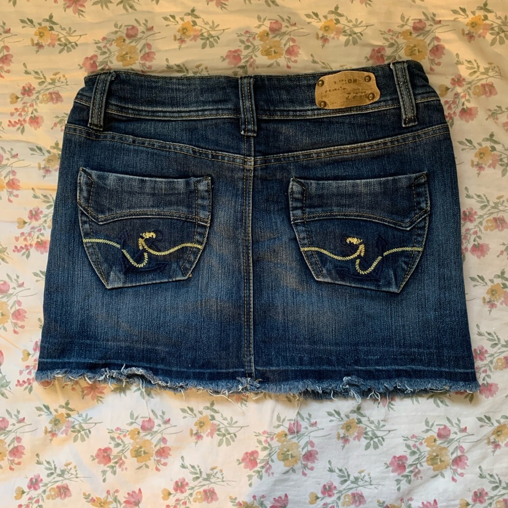Dark denim skirt